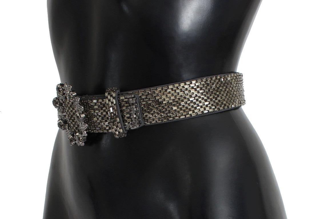 Dolce &amp; Gabbana Embellished Sequined Wide Waist Belt