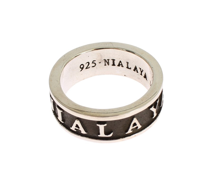 Nialaya Elegant Silver and Black Men&