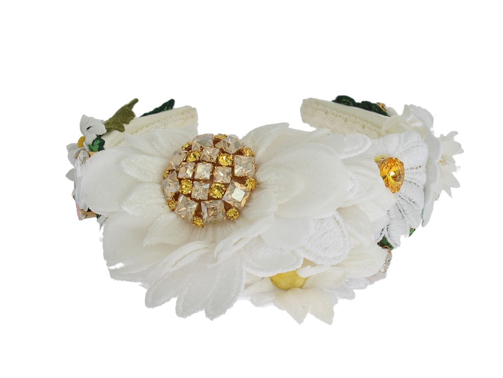 Dolce &amp; Gabbana Sunflower Crystal Luxury Headband