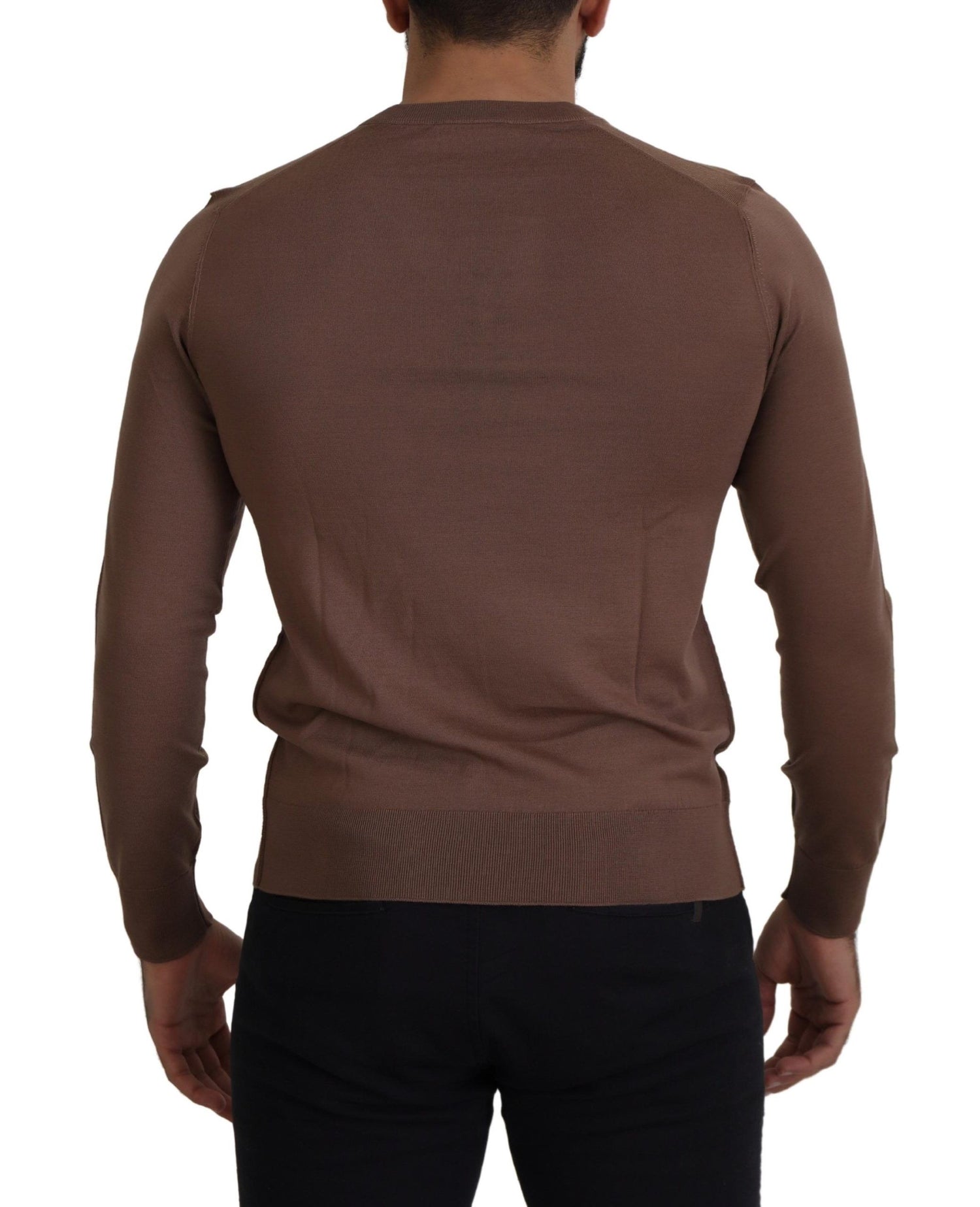 Dolce &amp; Gabbana Elegant Virgin Wool V-Neck Pullover Sweater