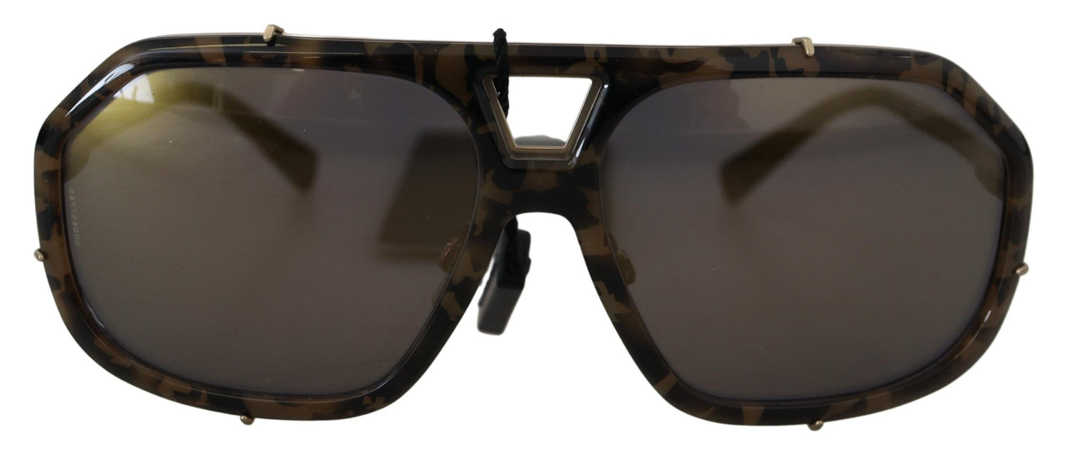 Dolce &amp; Gabbana Chic Aviator Mirrored Brown Sunglasses