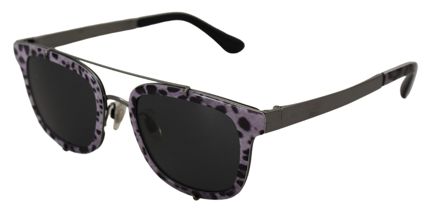 Dolce &amp; Gabbana Chic Purple Lens Metal Frame Sunglasses