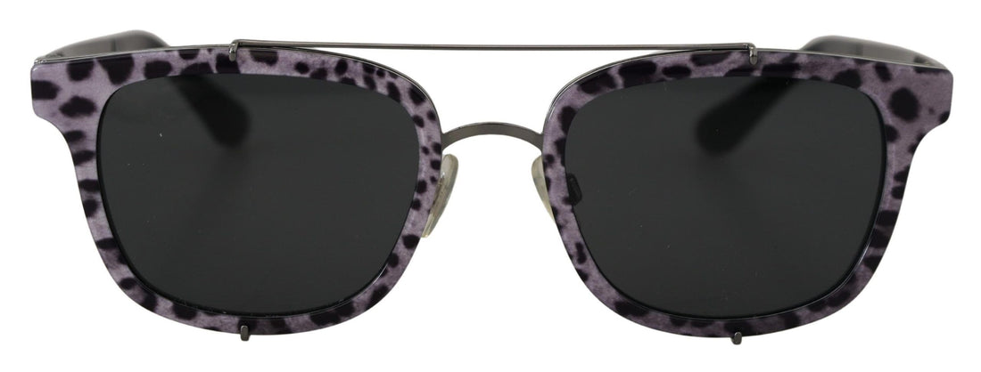 Dolce &amp; Gabbana Chic Purple Lens Metal Frame Sunglasses