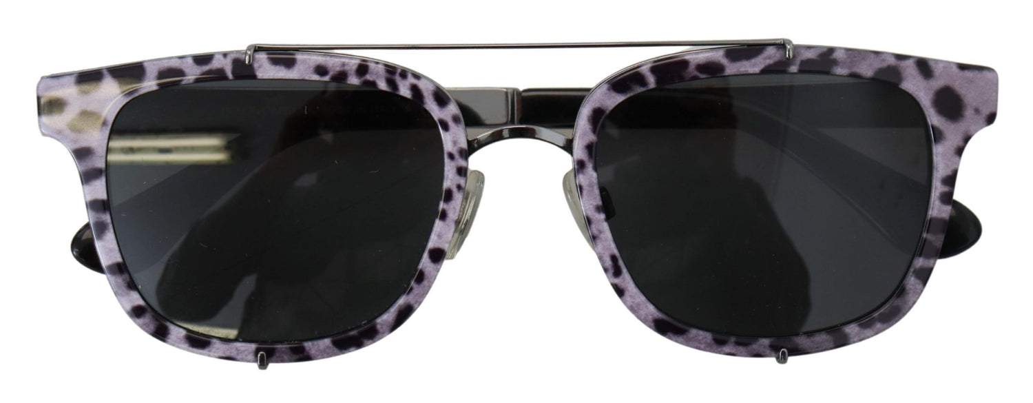 Dolce &amp; Gabbana Chic Purple Lens Metal Frame Sunglasses