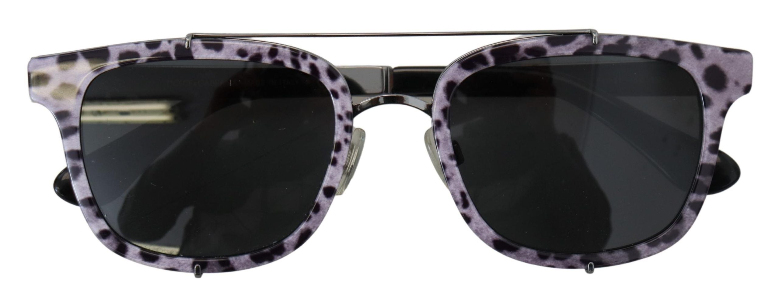 Dolce &amp; Gabbana Chic Purple Lens Metal Frame Sunglasses