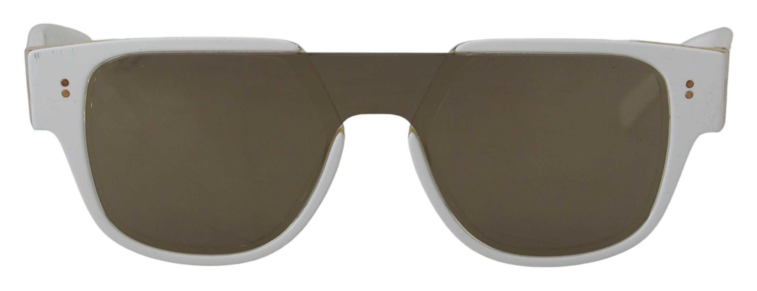 Dolce &amp; Gabbana Elegant White Acetate Sunglasses for Women