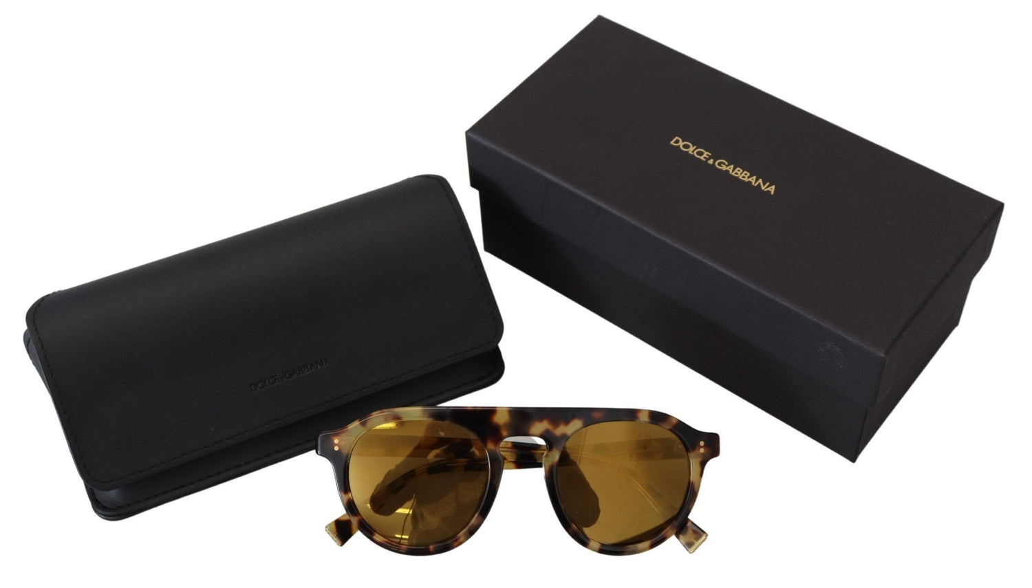 Dolce &amp; Gabbana Chic Tortoiseshell Acetate Sunglasses