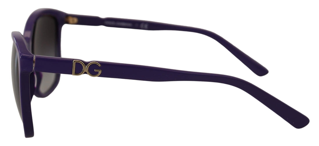 Dolce &amp; Gabbana Elegant Violet Round Sunglasses for Women