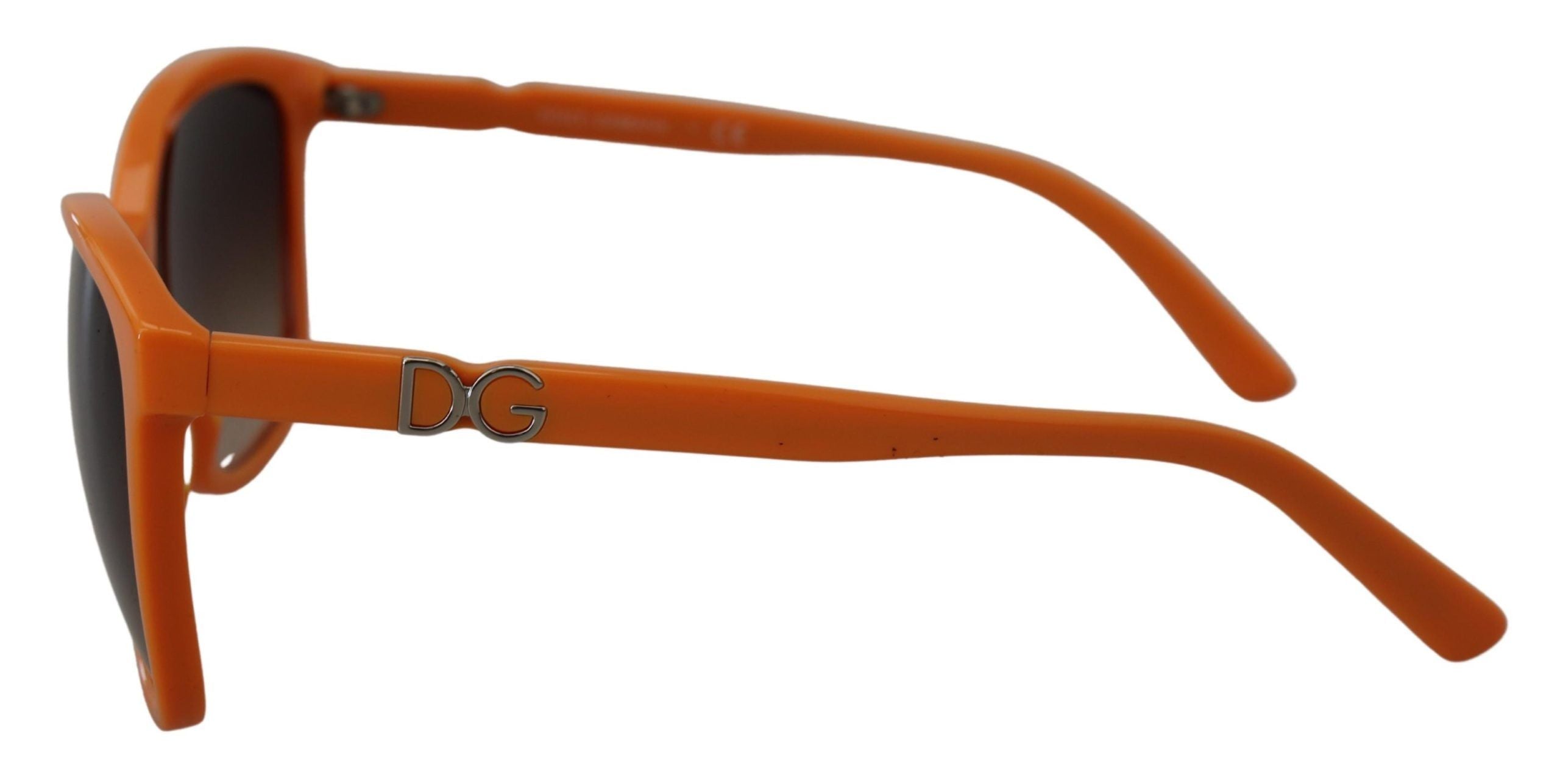 Dolce &amp; Gabbana Chic Orange Round Sunglasses for Women