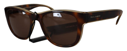 Dolce &amp; Gabbana Chic Unisex Brown Acetate Sunglasses