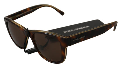 Dolce &amp; Gabbana Chic Unisex Brown Acetate Sunglasses