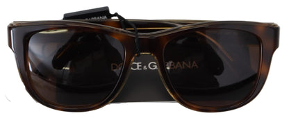 Dolce &amp; Gabbana Chic Unisex Brown Acetate Sunglasses