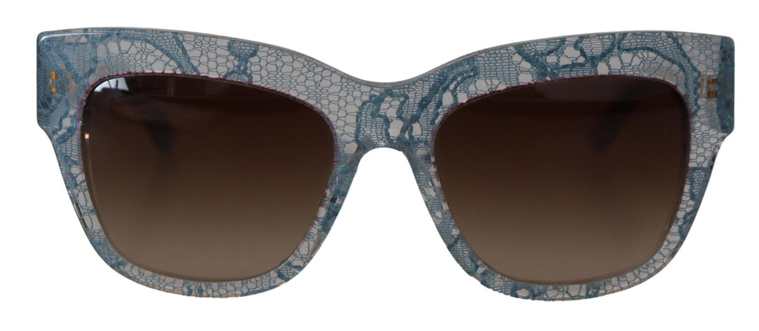 Dolce &amp; Gabbana Elegant Lace-Trimmed Gradient Sunglasses