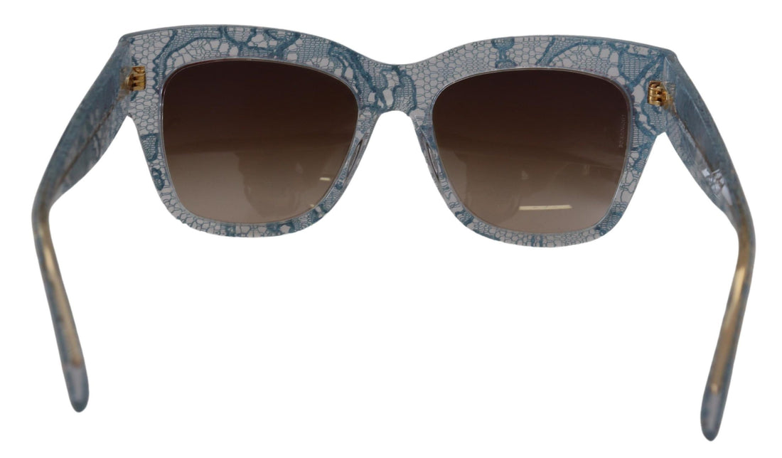 Dolce &amp; Gabbana Elegant Lace-Trimmed Gradient Sunglasses