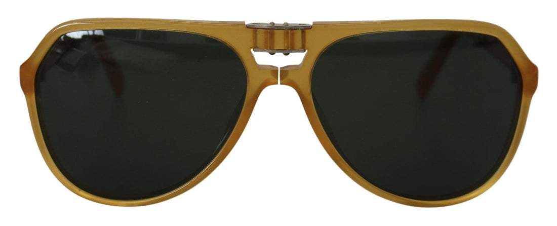 Dolce &amp; Gabbana Chic Yellow Aviator Acetate Sunglasses