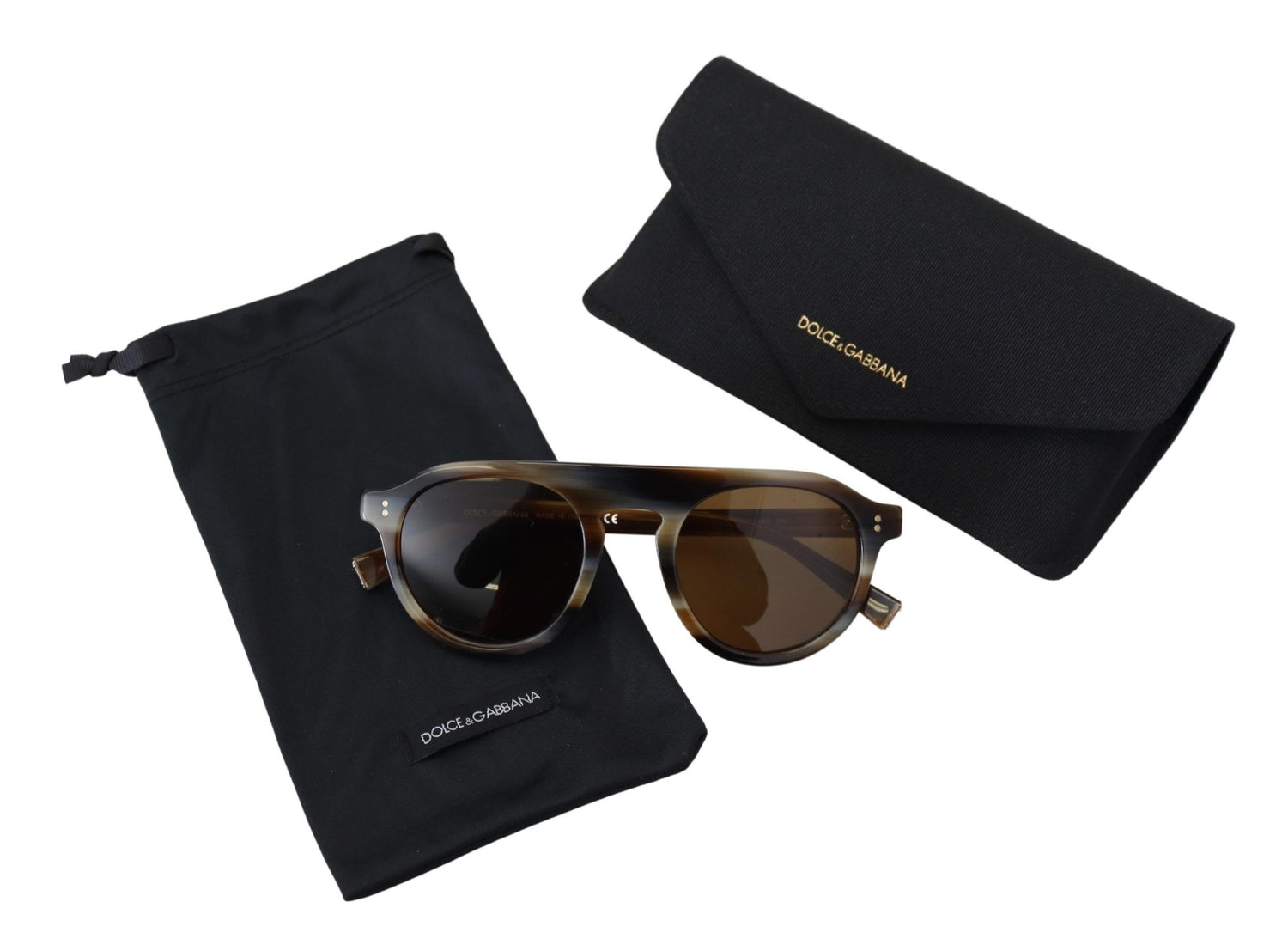 Dolce &amp; Gabbana Timeless Tortoiseshell Unisex Sunglasses