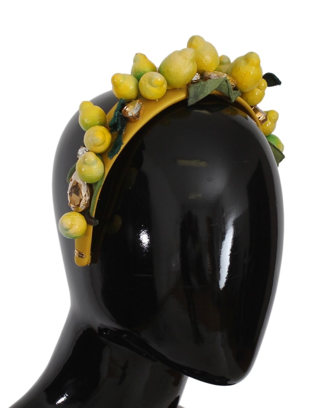 Dolce &amp; Gabbana Exquisite Silk Crystal Lemon Headband Diadem