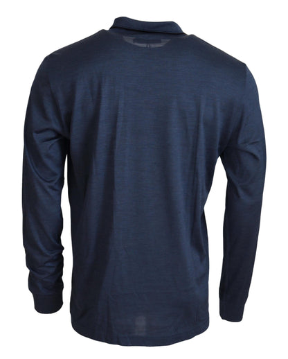 Dolce &amp; Gabbana Sophisticated Silk Polo Sweater in Blue