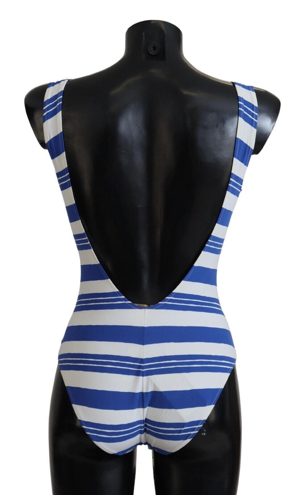 Dolce &amp; Gabbana Riviera Chic Blue Striped One Piece Swimsuit