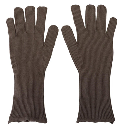 Dolce &amp; Gabbana Elegant Cashmere-Silk Blend Winter Gloves