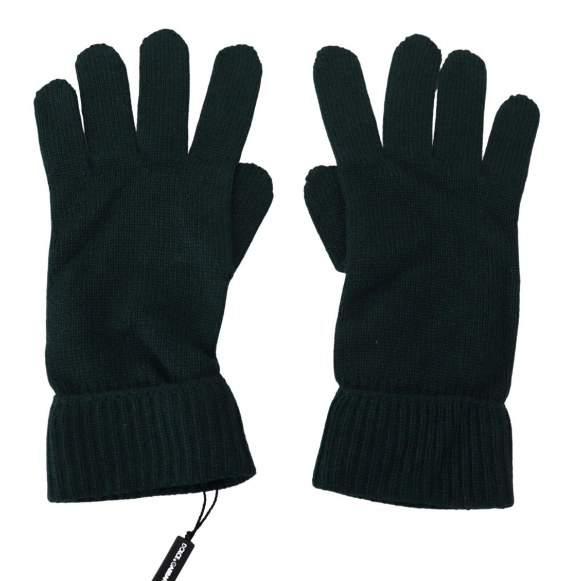 Dolce &amp; Gabbana Elegant Cashmere Wrist Length Gloves in Dark Green