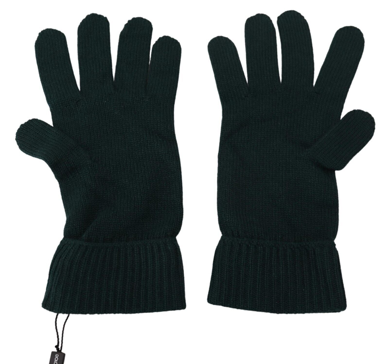 Dolce &amp; Gabbana Elegant Cashmere Wrist Length Gloves in Dark Green