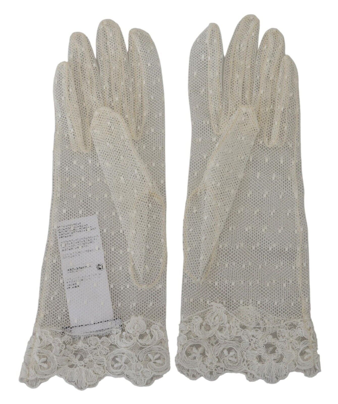 Dolce &amp; Gabbana Chic White Wrist Length Gloves