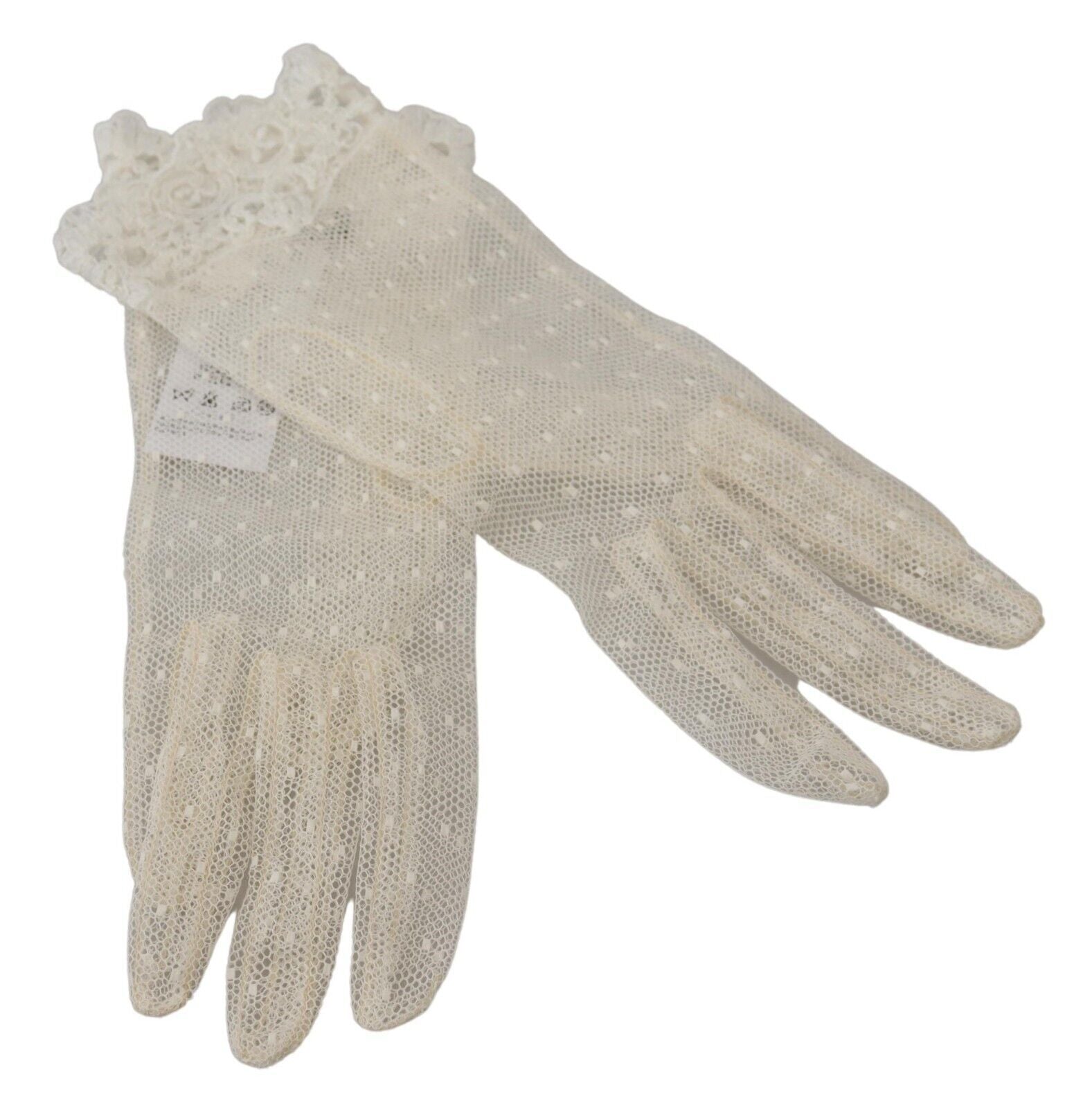 Dolce &amp; Gabbana Chic White Wrist Length Gloves