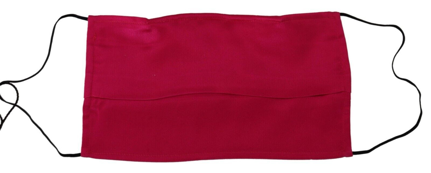 Dolce &amp; Gabbana Elegant Red Cotton Pleated Face Mask