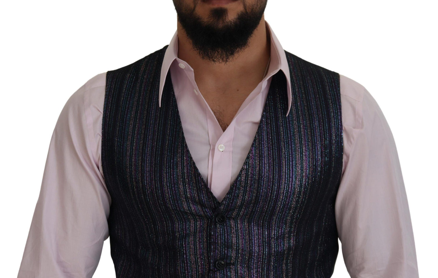 Dolce &amp; Gabbana Multicolor Formal Dress Vest Luxury Blend