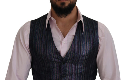 Dolce &amp; Gabbana Multicolor Formal Dress Vest Luxury Blend