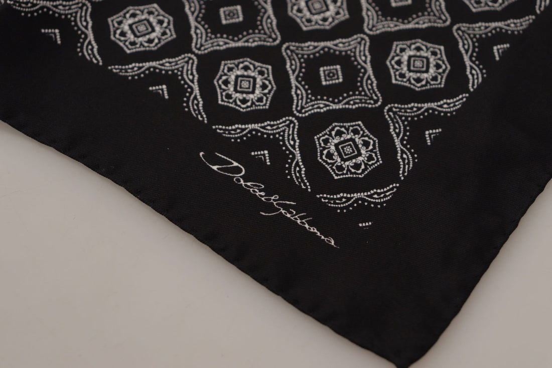 Dolce &amp; Gabbana Elegant Geometric Silk Square Scarf