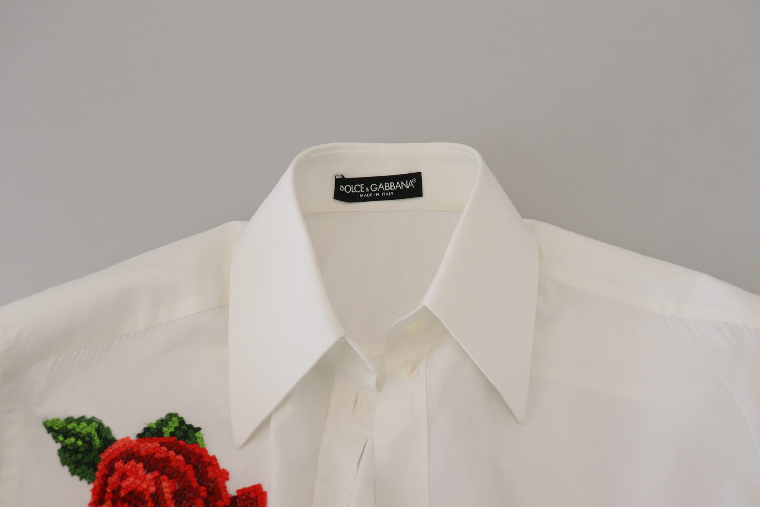 Dolce &amp; Gabbana Elegant Floral Embroidered Silk Blend Shirt