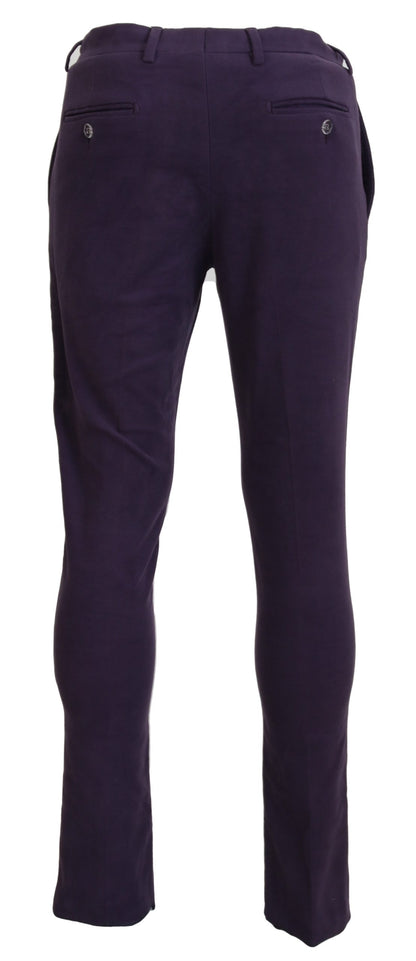 BENCIVENGA Elegant Purple Cotton Trousers