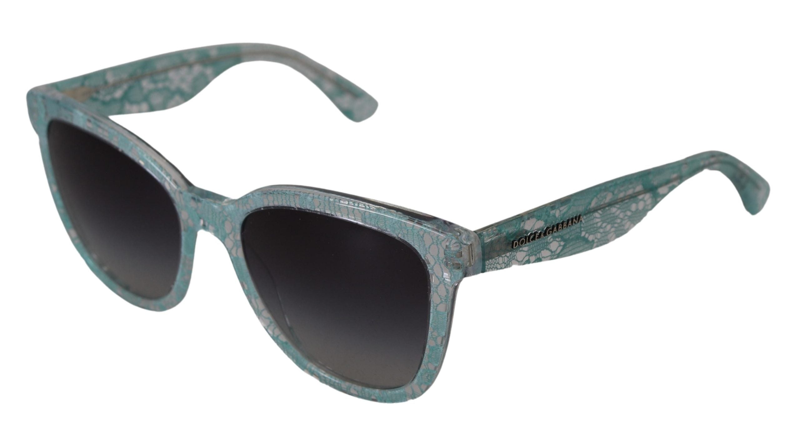 Dolce &amp; Gabbana Sicilian Lace Crystal-Infused Sunglasses