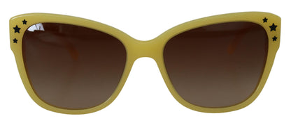 Dolce &amp; Gabbana Chic Yellow Acetate Gradient Sunglasses