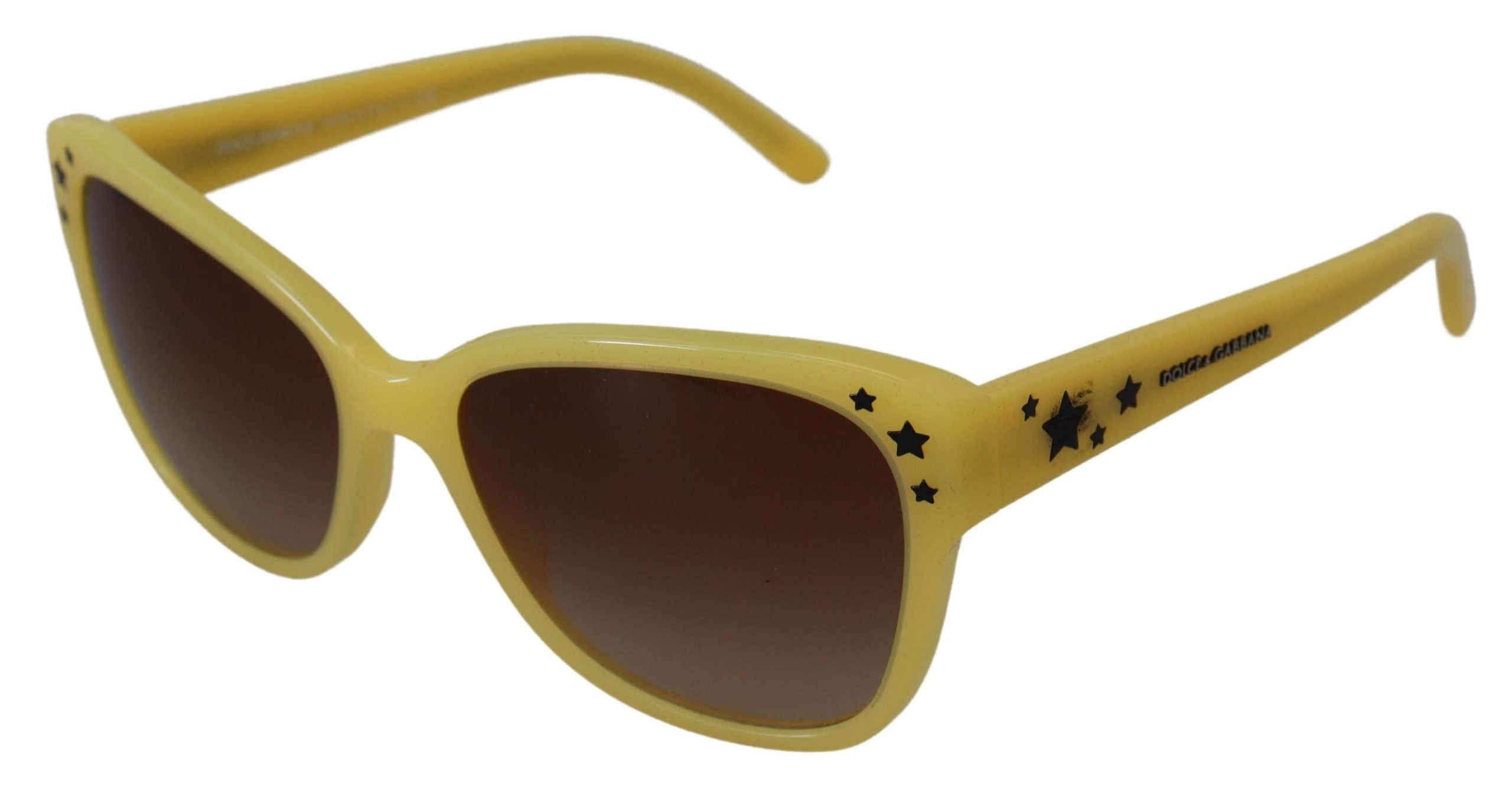 Dolce &amp; Gabbana Chic Yellow Acetate Gradient Sunglasses