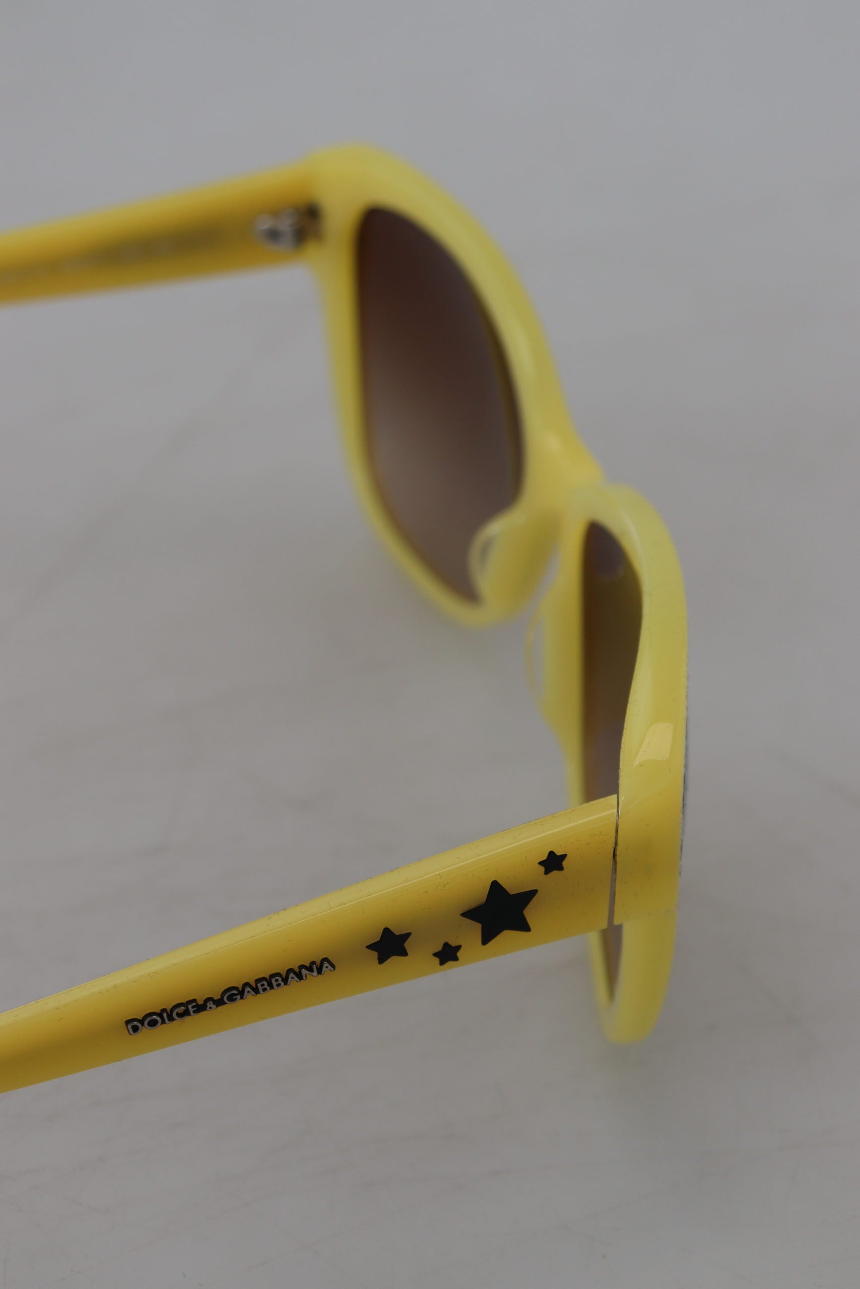 Dolce &amp; Gabbana Chic Yellow Acetate Gradient Sunglasses