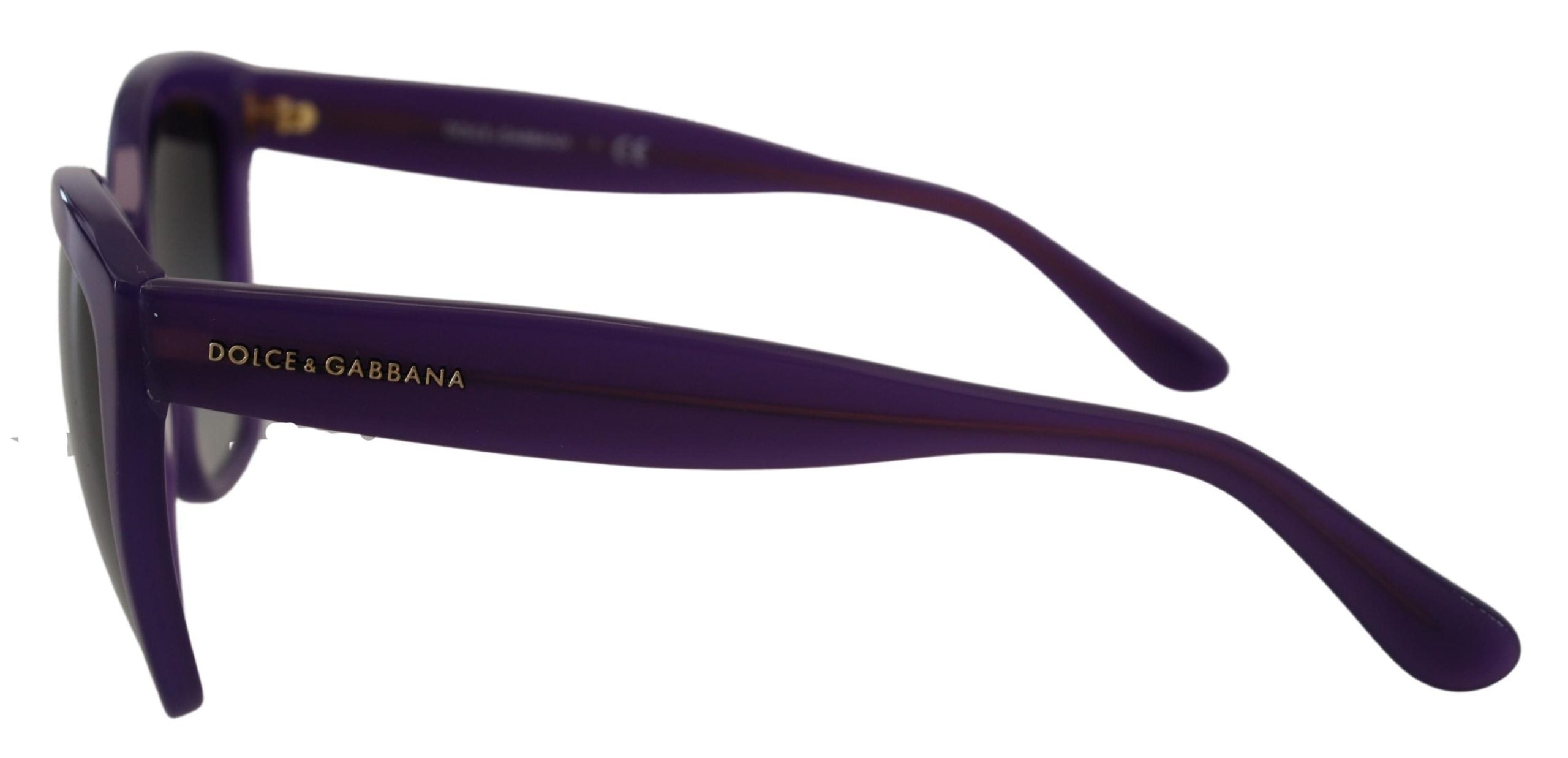 Dolce &amp; Gabbana Elegant Purple Gradient Lens Sunglasses