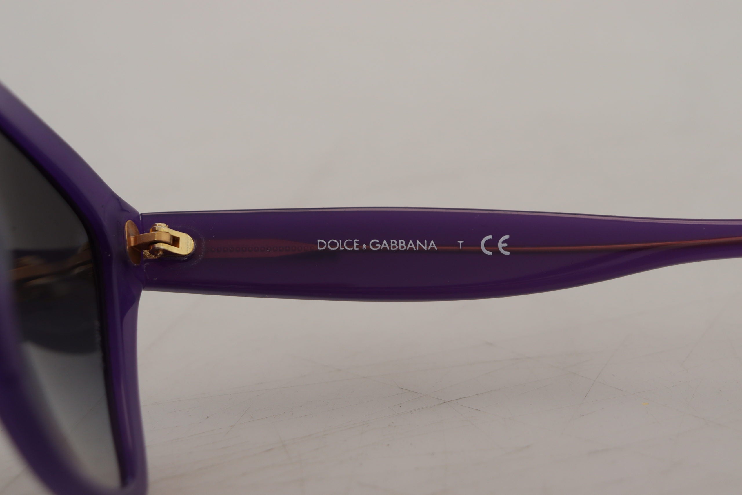 Dolce &amp; Gabbana Elegant Purple Gradient Lens Sunglasses