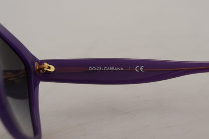 Dolce &amp; Gabbana Elegant Purple Gradient Lens Sunglasses