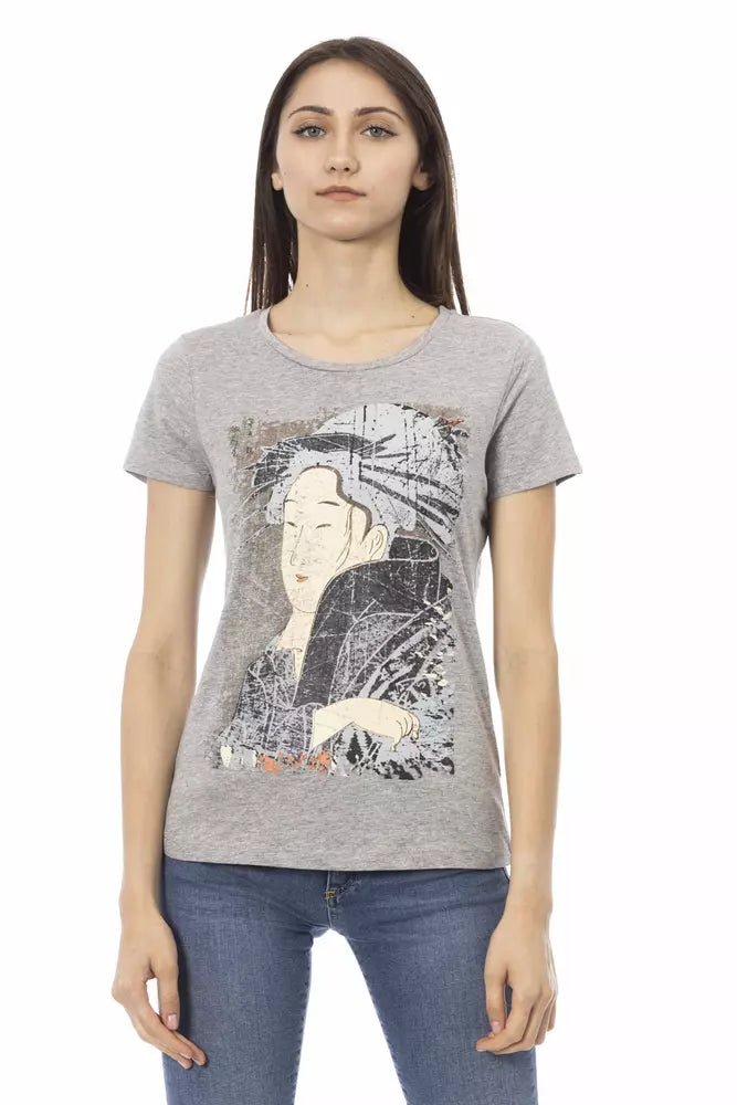 Trussardi Action &quot;Gray Cotton Women Top&quot;