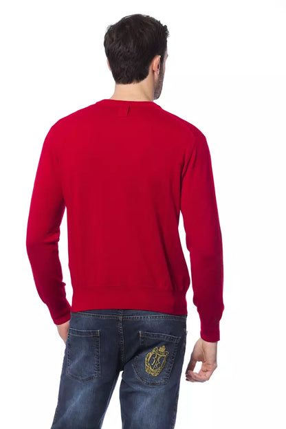 Billionaire Italian Couture Red Merino Mens Sweater