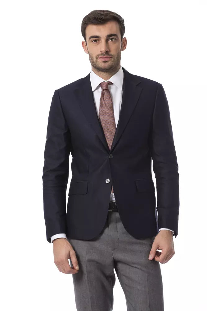 Billionaire Italian Couture Blue Wool Men&