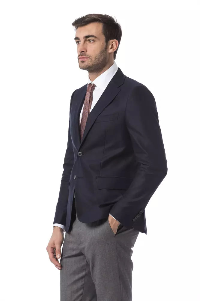 Billionaire Italian Couture Blue Wool Men&