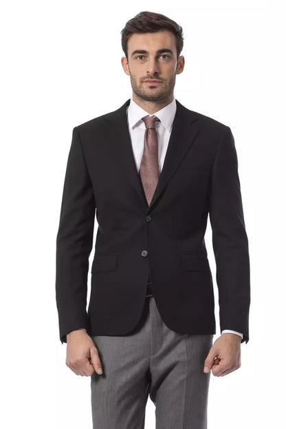 Billionaire Italian Couture Black Wool Men&