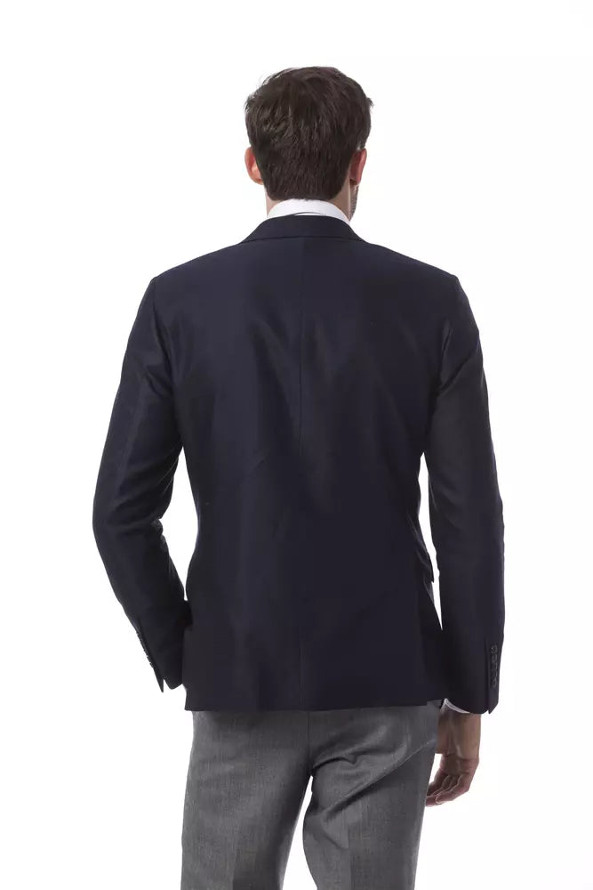 Billionaire Italian Couture Blue Wool Men&