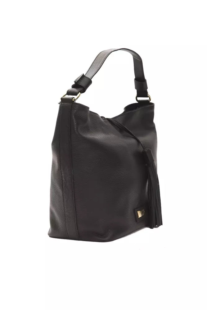 Pompei Donatella Black Leather Women Shoulder Bag