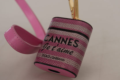 Dolce &amp; Gabbana Chic Leather AirPods Case in Pink