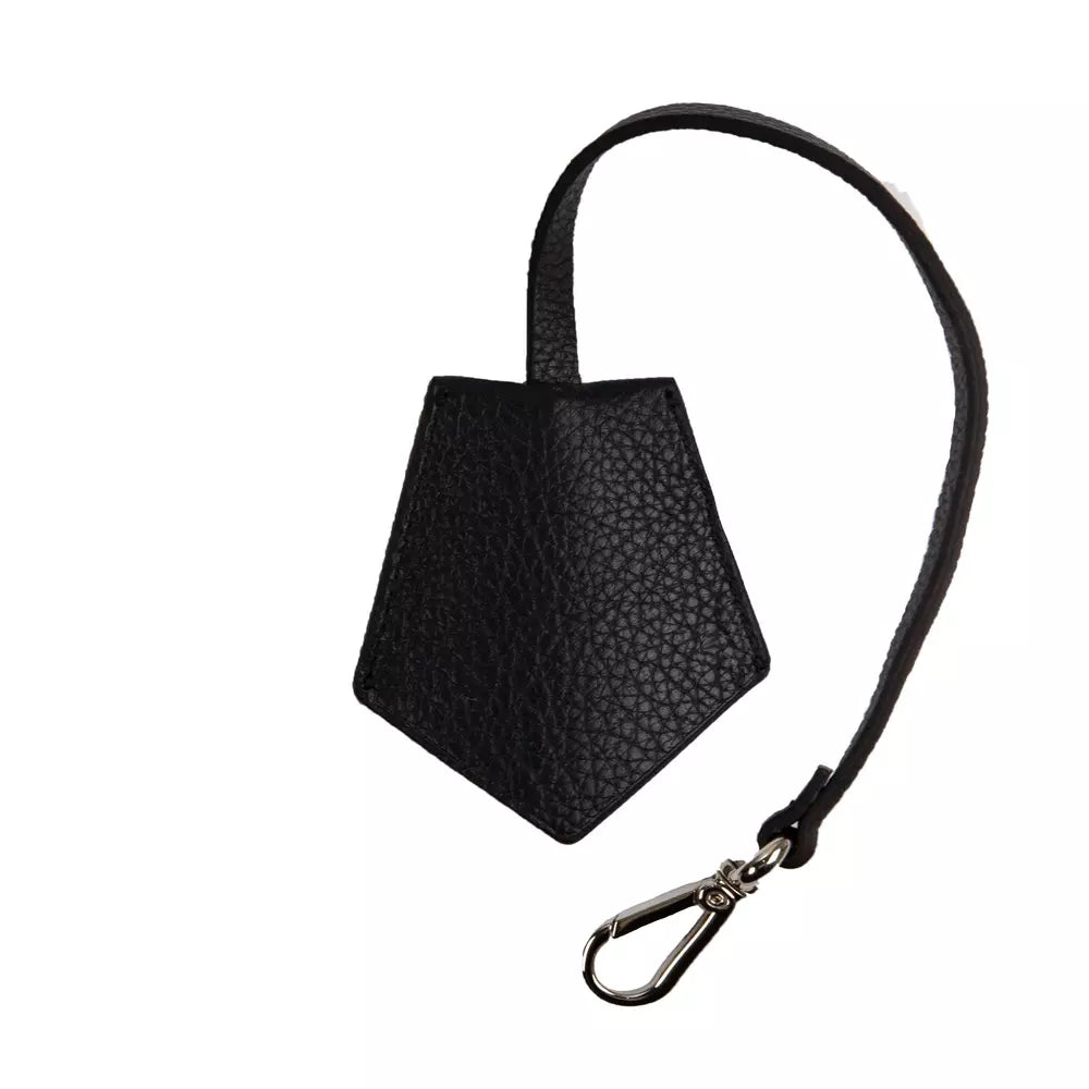 Neil Barrett Black Leather Men Keychain